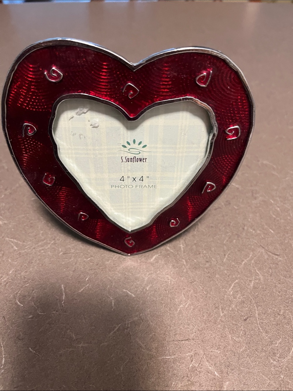 Nice Red Heart Photo Frame - 4" x 4"